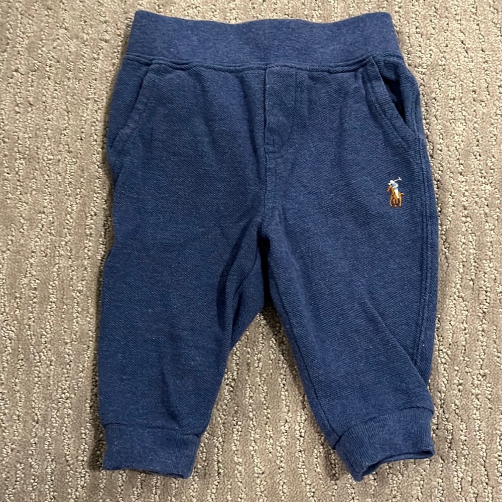 Baby Boys’ Ralph Lauren blue sweatpants.